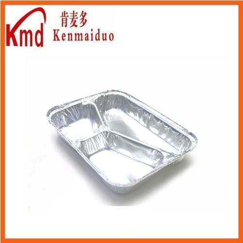 RFD227rectangle aluminum foil picnic 3 sections container